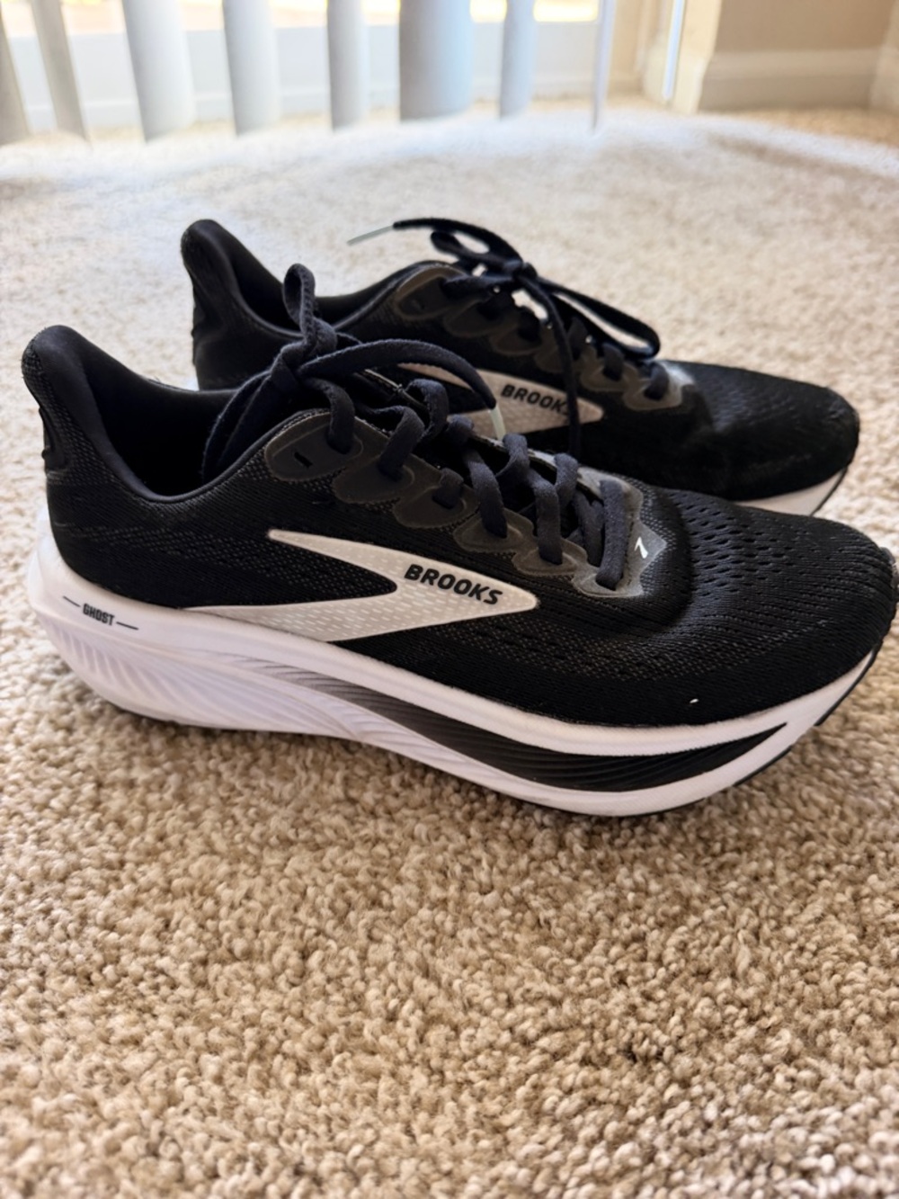 Brooks Black and White Performance Running Shoes
